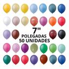 Bexiga Balão Festball Liso 7 Polegadas 50 Unidades