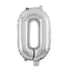 Bexiga Balão Metalizado 16 Polegadas 40cm Prata Número 0 - PB Festas