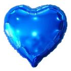 Bexiga Balão Metalizado 18 Polegadas 45cm Coração Azul