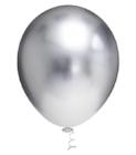 Bexiga Balões Metalizado Platino Nº 10 Prata - 25 Unid - Pic Pic