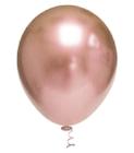 Bexiga Balões Metalizado Platino Nº 5 Rose Gold - 25 Unid
