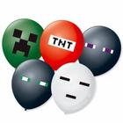 Bexiga Balões Tema Nº 9 Jogos Pixel Sortido - 25 Unid