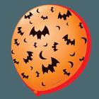 Bexiga Balões Tema Nº 9 Morcego Laranja e Preto - 25 Unid