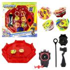 Beyblade 4 In 2 Com Luz + 4 Beyblade + 2 Lançadores Arena