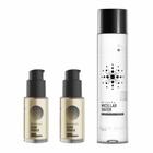 Beyoung Kit com 1 Água Micelar e 2 Primers Faciais Gold para Efeito Lifting Imediato