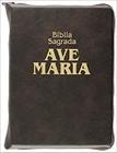 Bíblia Ave-Maria zíper média marrom