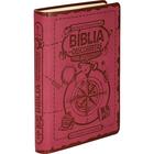 Bíblia das Descobertas para Adolescentes capa Rosa Versão NTLH Nova Tradução Linguagem de Hoje