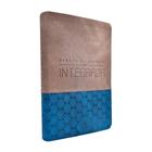 Bíblia de Estudo Integrada NVI Capa Luxo Cinza e Azul