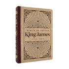 Bíblia De Estudo King James Atualizada Letra Grande Capa Luxo Bordô E Bege