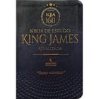 Bíblia de Estudo King James Atualizada Letra Normal Capa Luxo Preta - Scripturae