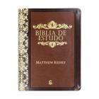 Bíblia de Estudo Matthew Henry - ARC - Capa PU Luxo Marrom