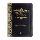 Bíblia de Estudo Matthew Henry - ARC - Capa PU Luxo Preta