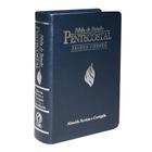 Biblia de estudo pentecostal com harpa cristã - rc - azul - média - luxo - cpad