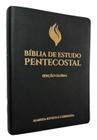 Bíblia De Estudo Pentecostal Grande Edição Global - Capa Luxo Preta