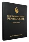 Bíblia De Estudo Pentecostal Grande Edição Global - Capa Luxo Preta