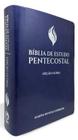 Bíblia de Estudo Pentecostal Grande Luxo Azul Edição Global