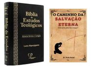 Bíblia Estudos Teológicos Lt Hiper Gigante Capa Luxo PU/ Livro EBD "O Caminho Da Salvação"