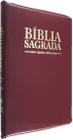 Biblia Evangelica Vinho Masculina Feminina Letra Gigante Com Harpa Com Ziper MUND