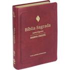 Biblia grande naa harpa cristã luxo letra gigante vinho nova almeida atualizada