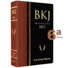 Bíblia King James 1611 com Estudo Holman - BKJF - Capa Luxo Marrom e Preta - Bv Books