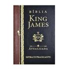 Bíblia King James Atualizada Letra Ultragigante Luxo Preta e marrom