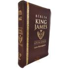 Bíblia King James Masculina Zíper BKJ Letra Hiper Gigante Marrom