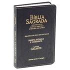 Bíblia Letra Gigante RC C/Harpa e Corinho - Capa Luxo Preta