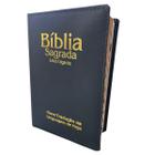 Bíblia Letra Gigante Versão NTLH Nova Tradução Linguagem de Hoje Fácil Simples Luxo Preta Índice Lateral Capa Preta