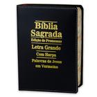 Biblia Letra Grande Com Harpa Luxo Preta - 16x12cm