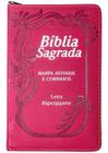 Bíblia Letra Hipergigante Capa Pu Zíper Com Índice Pink