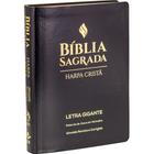 Bíblia RC com Harpa Cristã Letra Gigante - Luxo Preta Grande