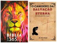 Bíblia Sagrada 365 Reflexões E Plano De Leitura Leão Fogo/ Livro Estudo "O Caminho da Salvação"
