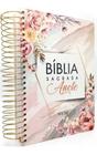 Bíblia sagrada Anote Flores Aquarela NVI - Art Gospel