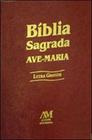 Bíblia Sagrada Ave-Maria - Católica - Capa material sintético Marrom Grande - Letra Grande