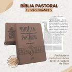Bíblia Sagrada Católica Pastoral Letra Grande Zíper Marrom