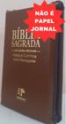 Bíblia sagrada com ajudas adicionais e harpa letra hipergigante - capa com ziper caramelo