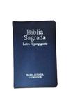 Bíblia Sagrada com Harpa Avivada e Corinhos ARC Letra Hipergigante C/ Índice Capa azul ZÍPER
