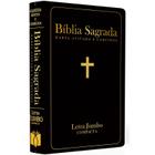 Bíblia Sagrada com Harpa Avivada e Corinhos  ARC  Letra Jumbo  Capa Semiflexível Preta