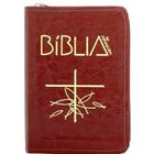 Bíblia sagrada de aparecida bolso com zíper marrom santuario