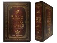 Bíblia Sagrada de Estudo/ King James Atualizada/ Letra Hiper Gigante/ Capa Dura Vermelha Retrô