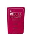 Biblia sagrada evangelica rosa - harpa e corinhos - PAE EDITORA E DISTRIBUIDORA