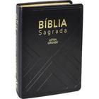 Bíblia Sagrada Evangélica Tamanho Pequeno Letra Grande Linguagem Fácil Capa Preta Nobre - Editora SBB Nova Almeida Atualizada NAA