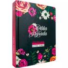 Bíblia Sagrada Feminina Letra Jumbo ARC Almeida com Harpa Avivada e Corinhos - Capa Dura Floral Pink