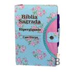 Bíblia Sagrada Hipergigante Botão Verde - C/ Harpa e Caneta