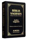 Bíblia Sagrada Letra Gigante Luxo Popular Preto Com harpa