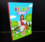 Biblia sagrada letra grande fina menino jesus infantil sk