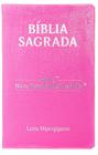 Bíblia Sagrada Luxo NVI Letra Hipergigante Capa Coverbook Rosa