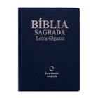 Biblia sagrada naa letra gigante luxo preta/azul com indice