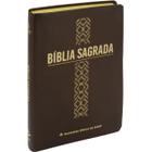 Bíblia Sagrada NAA Letra Normal Índice Marrom Cruz