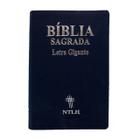 biblia sagrada ntlh letra gigante luxo com indice preta/azul
